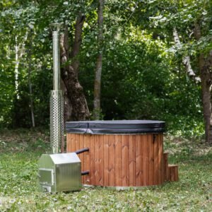 Fiberglass OFURO hot tub (external heater) – Spruce wood
