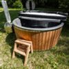Fiberglass round hot tub (external heater) – Thermo wood - 17