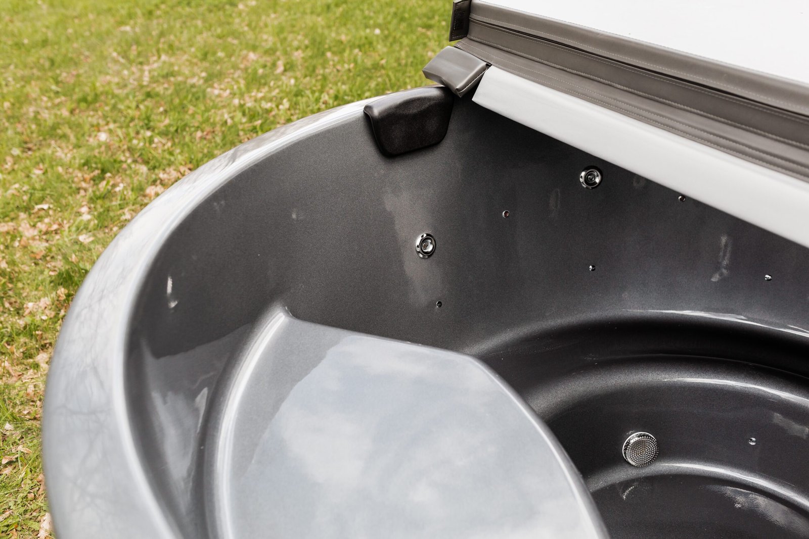 Fiberglass round hot tub (integrated heater) – Thermo wood - 11