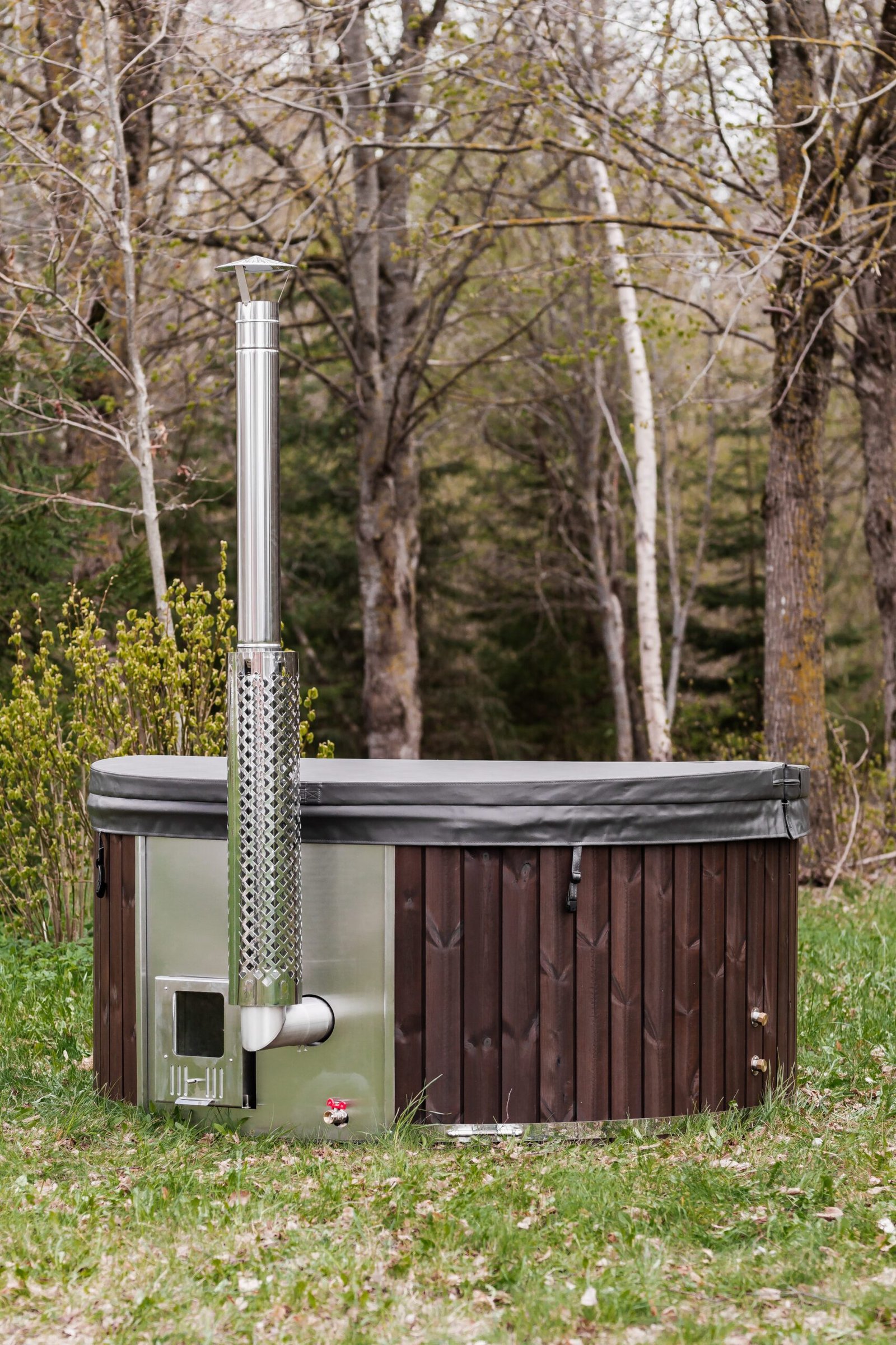 Fiberglass round hot tub (integrated heater) – Thermo wood - 2