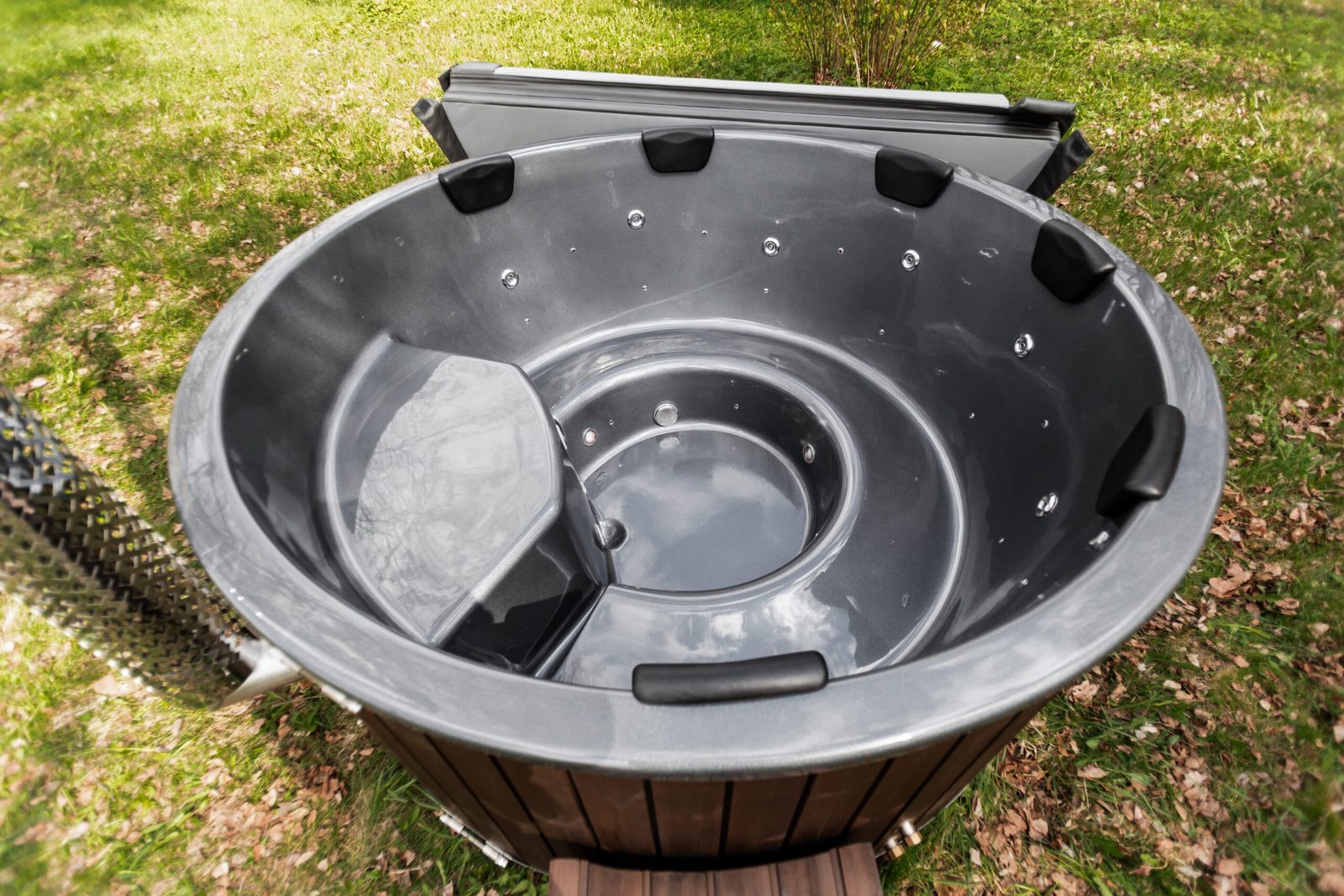 Fiberglass round hot tub (integrated heater) – Thermo wood - 23
