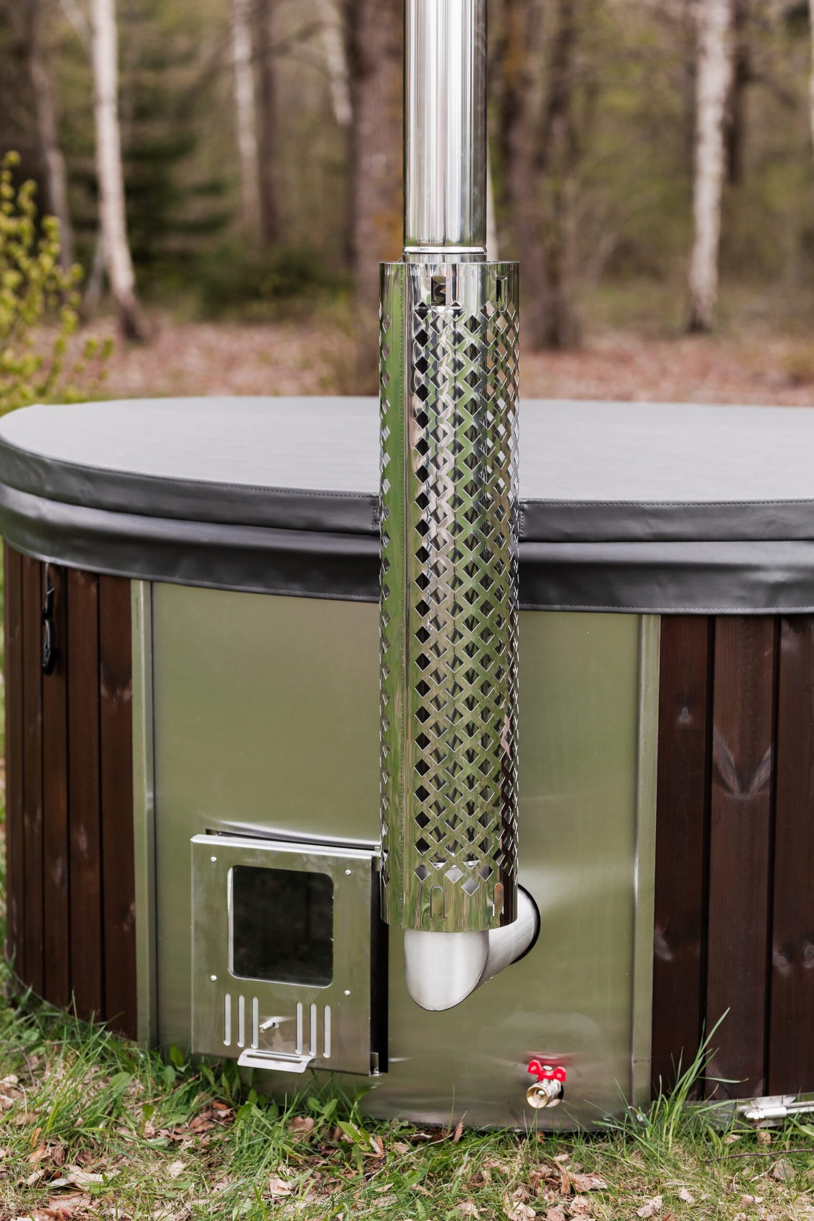 Fiberglass round hot tub (integrated heater) – Thermo wood - 4