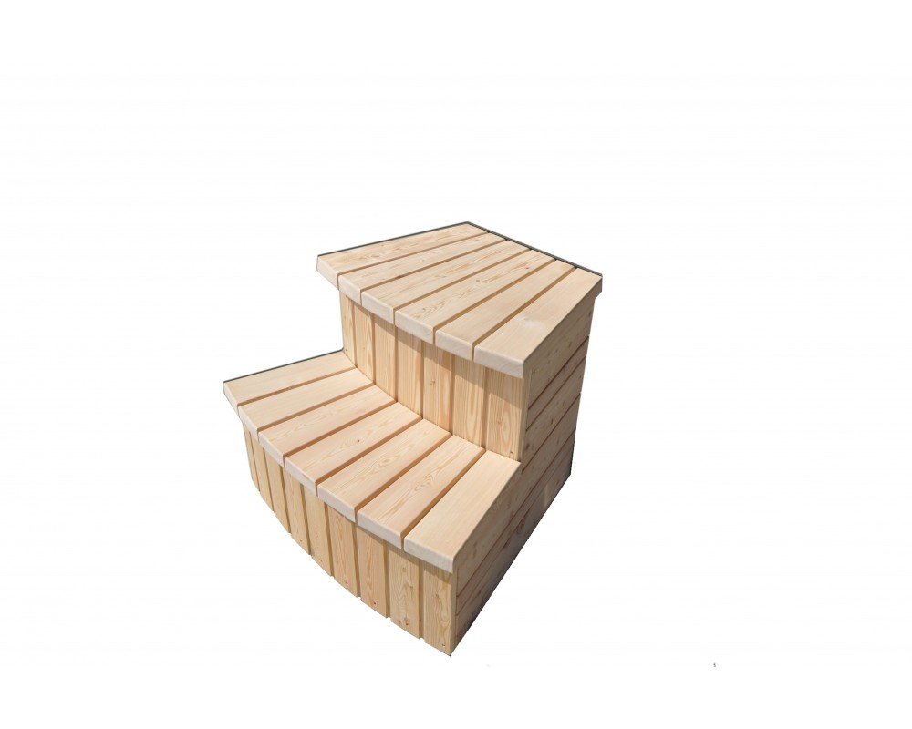 Closed-type staircase for a hot tub