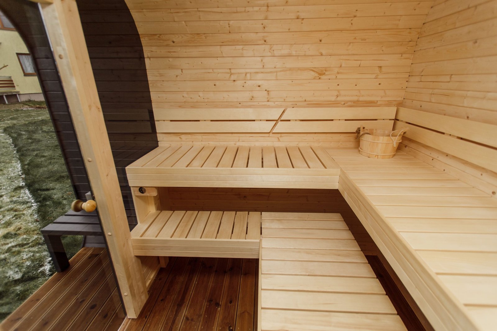 3M CUBE pirtis su terasÄ—le bei panoraminiu langu priekyje-18 3M CUBE sauna with a terrace