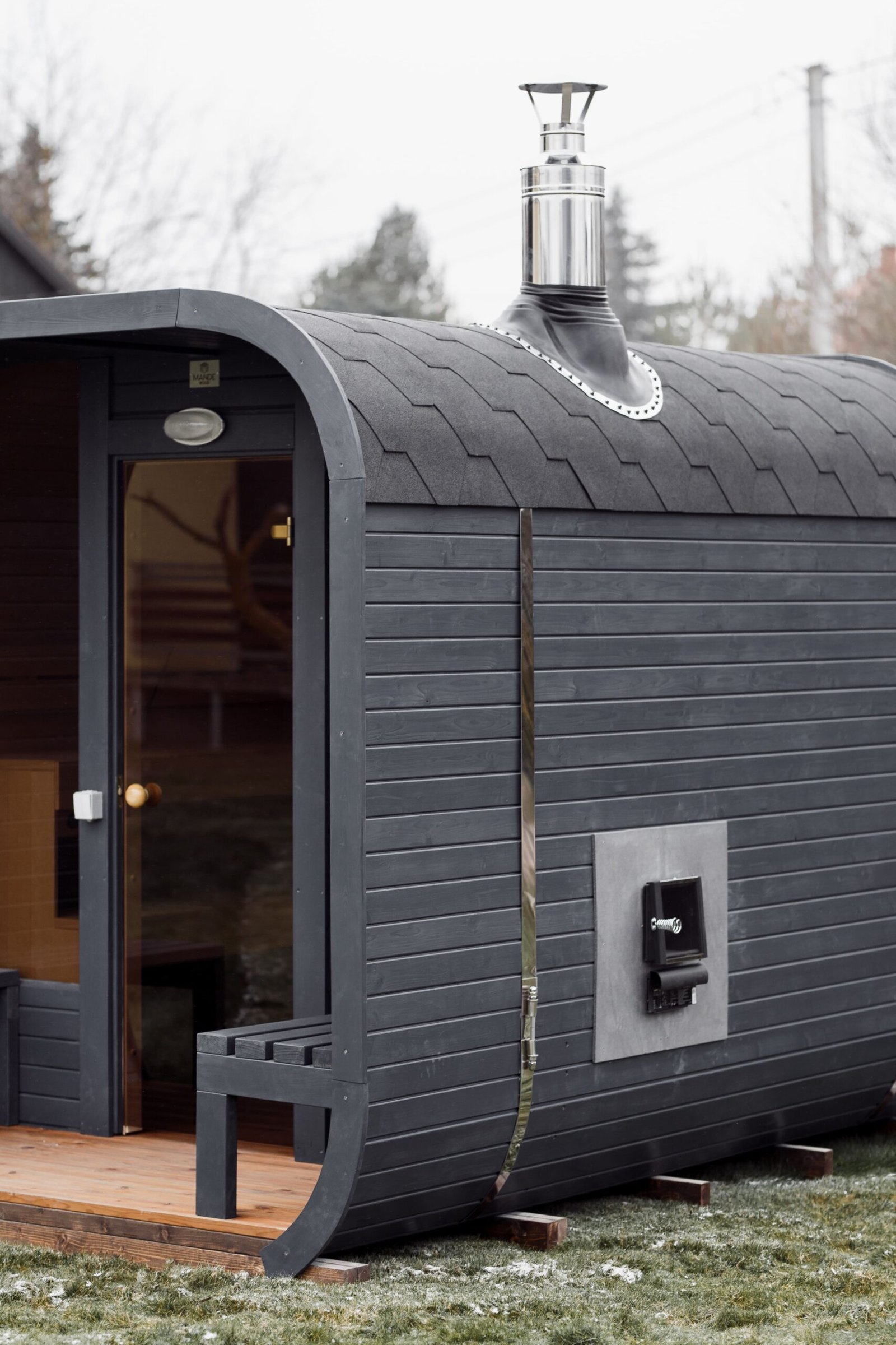 3M CUBE pirtis su terasÄ—le bei panoraminiu langu priekyje-7 3M CUBE sauna with a terrace