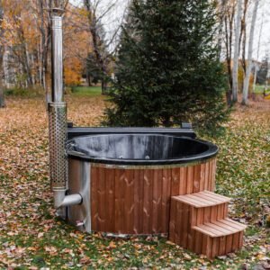 Acrylic round hot tub (integrated heater) – Thermo wood
