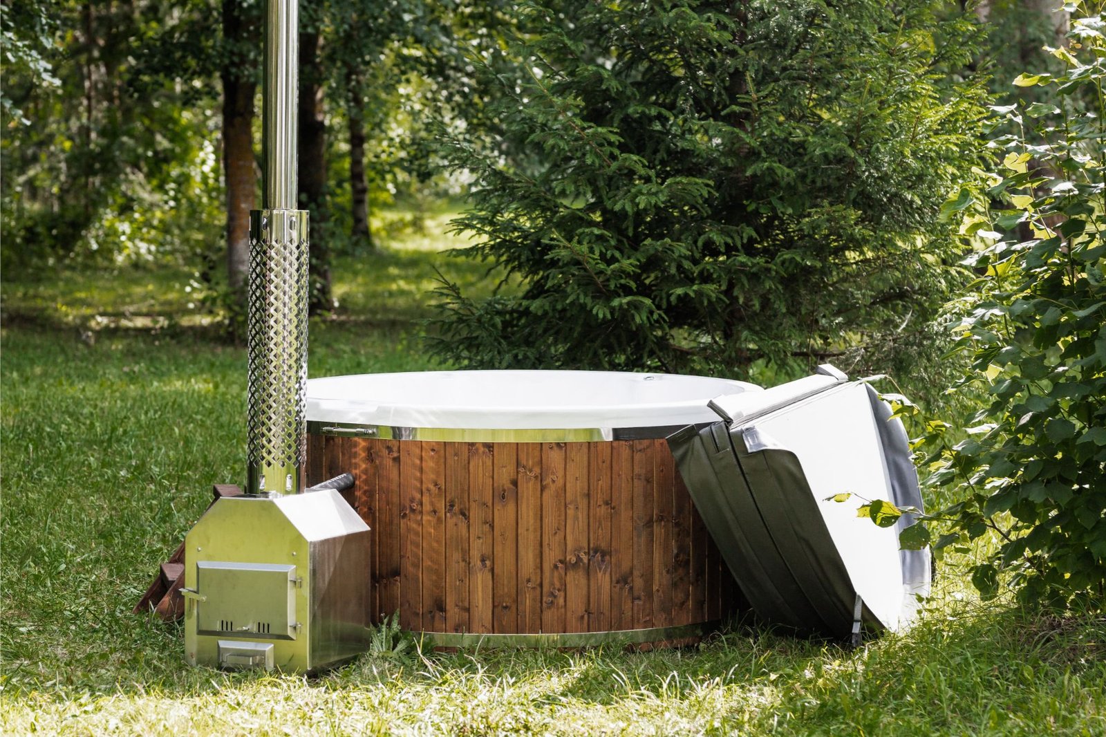 Round hot tub (external heater) – Spruce wood - 13