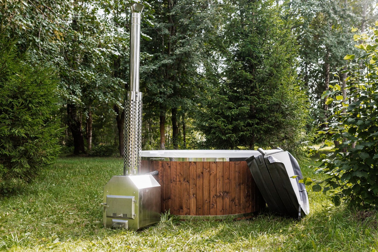 Round hot tub (external heater) – Spruce wood - 14