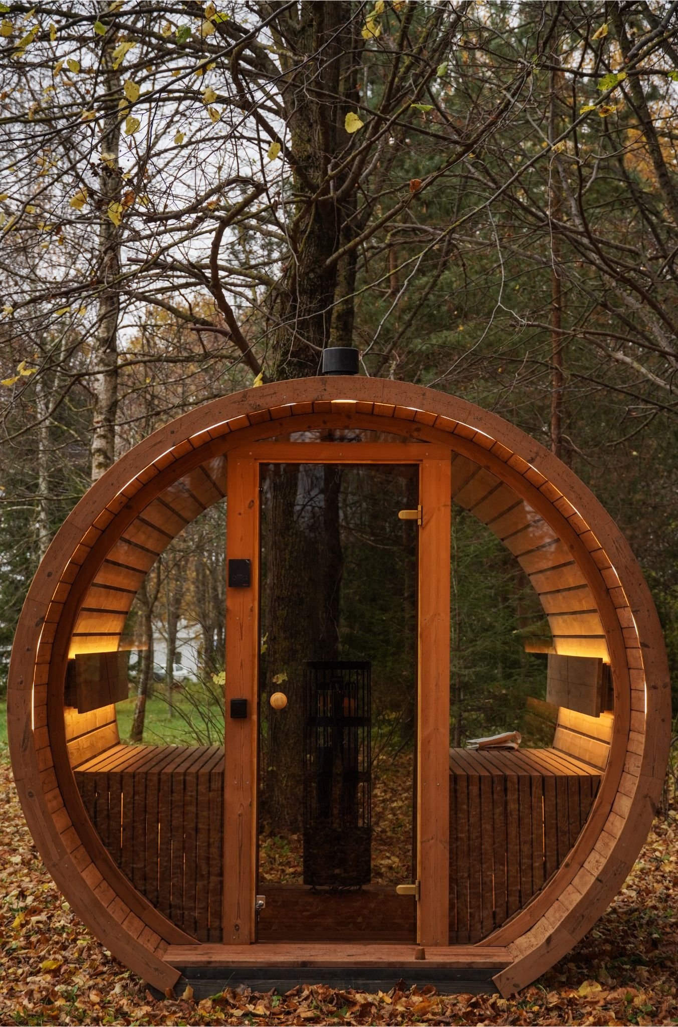 2.6M Round sauna - Thermo wood - 1