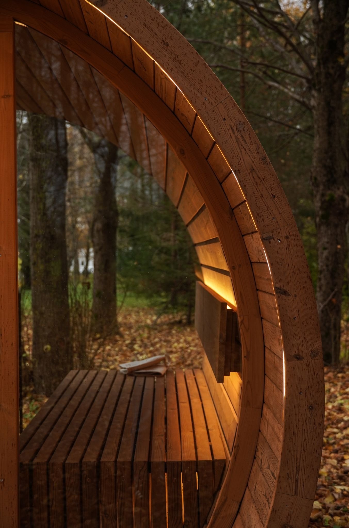 2.6M Round sauna - Thermo wood - 17