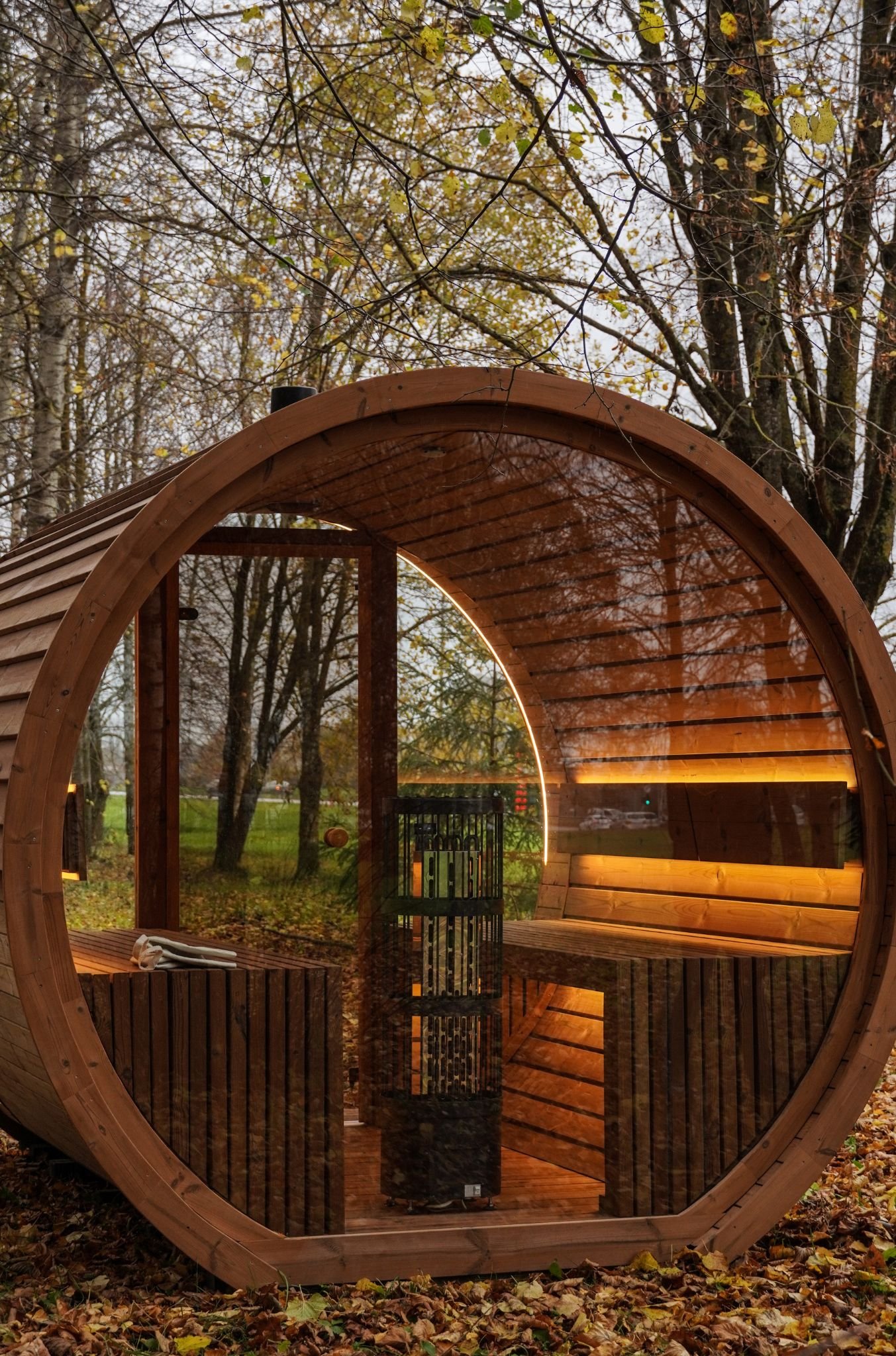 2.6M Round sauna - Thermo wood - 8
