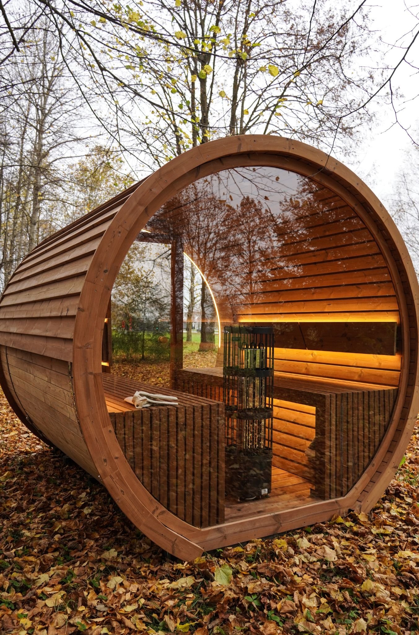 2.6M Round sauna - Thermo wood - 9