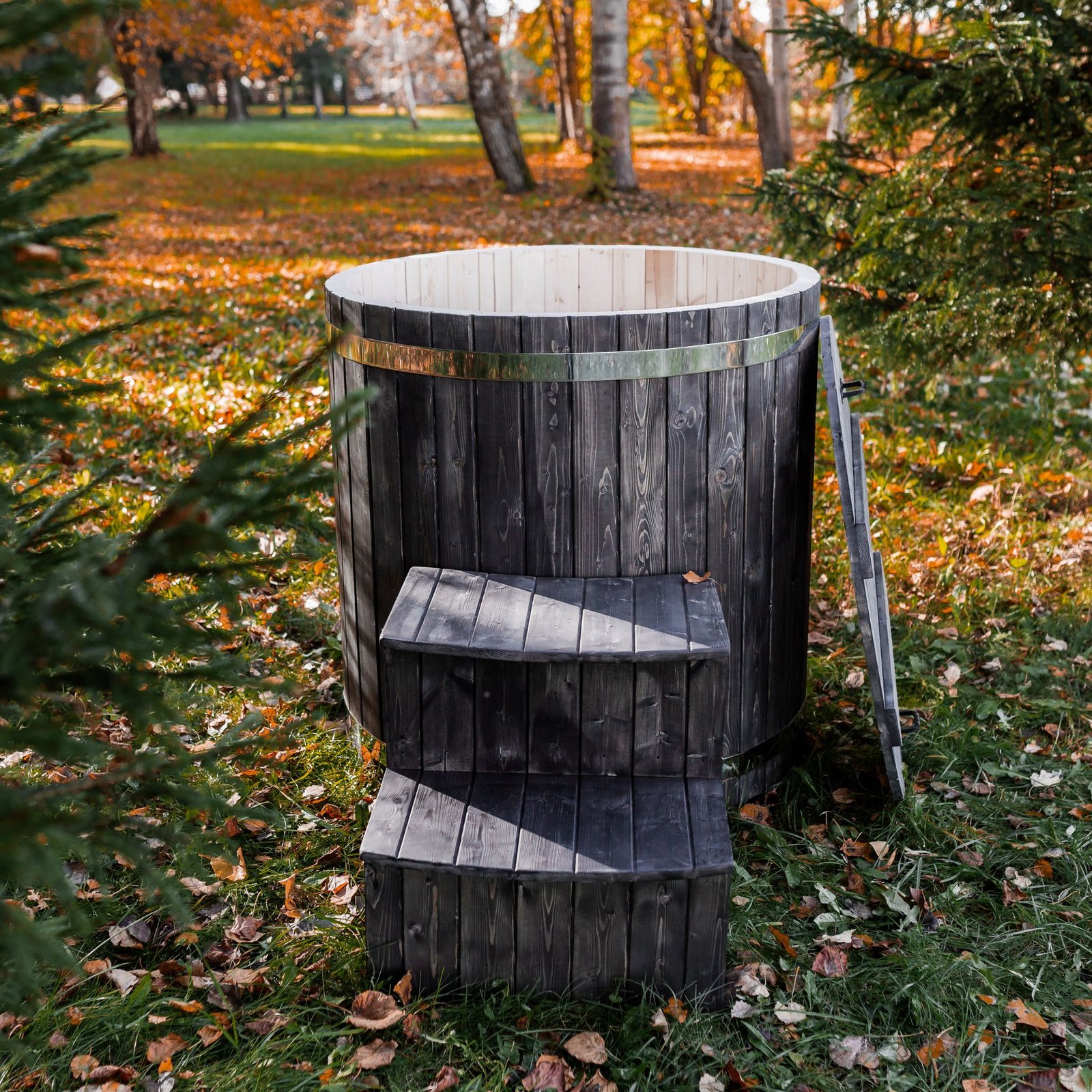 Single-person cold water tub - Spruce wood - 13