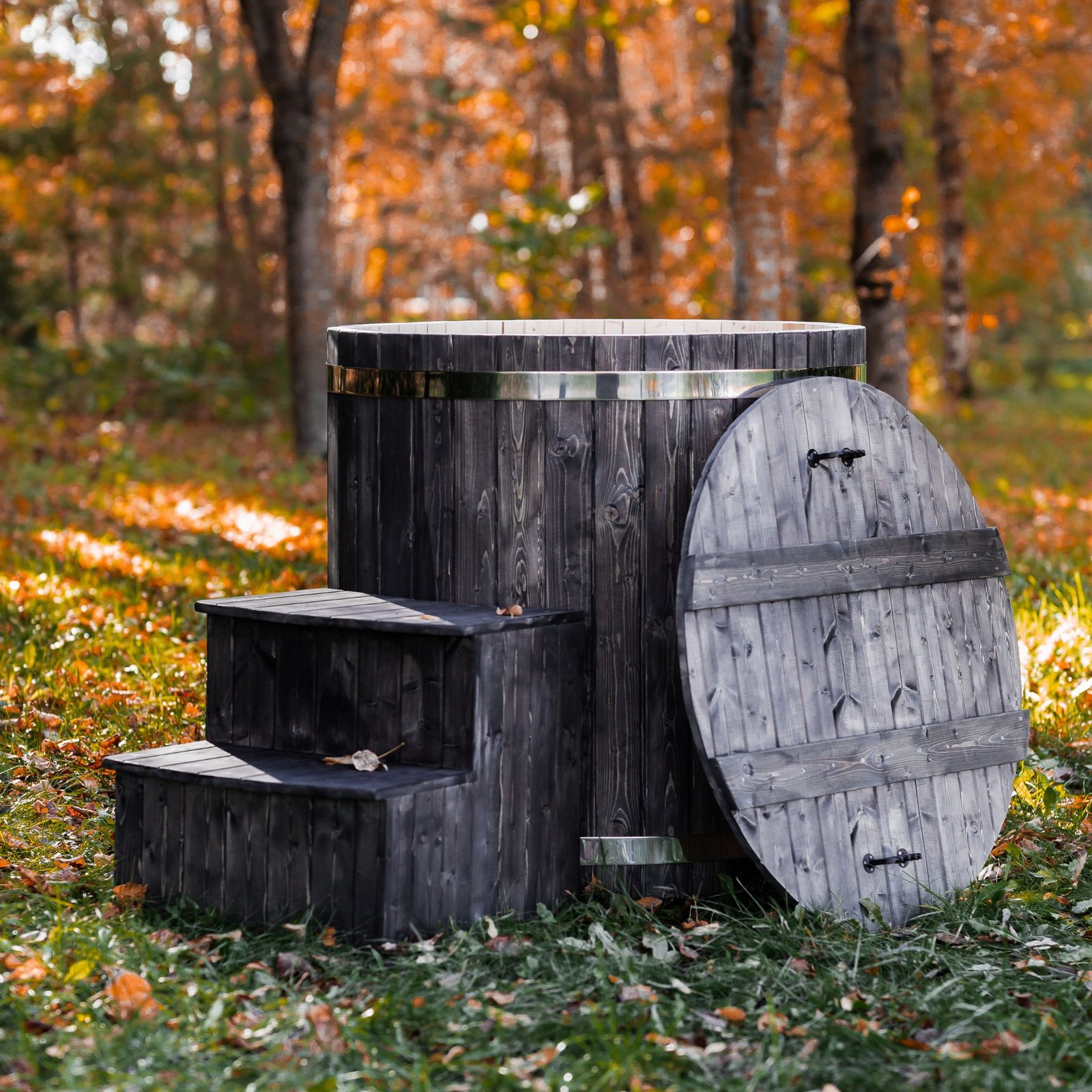 Single-person cold water tub - Spruce wood - 4