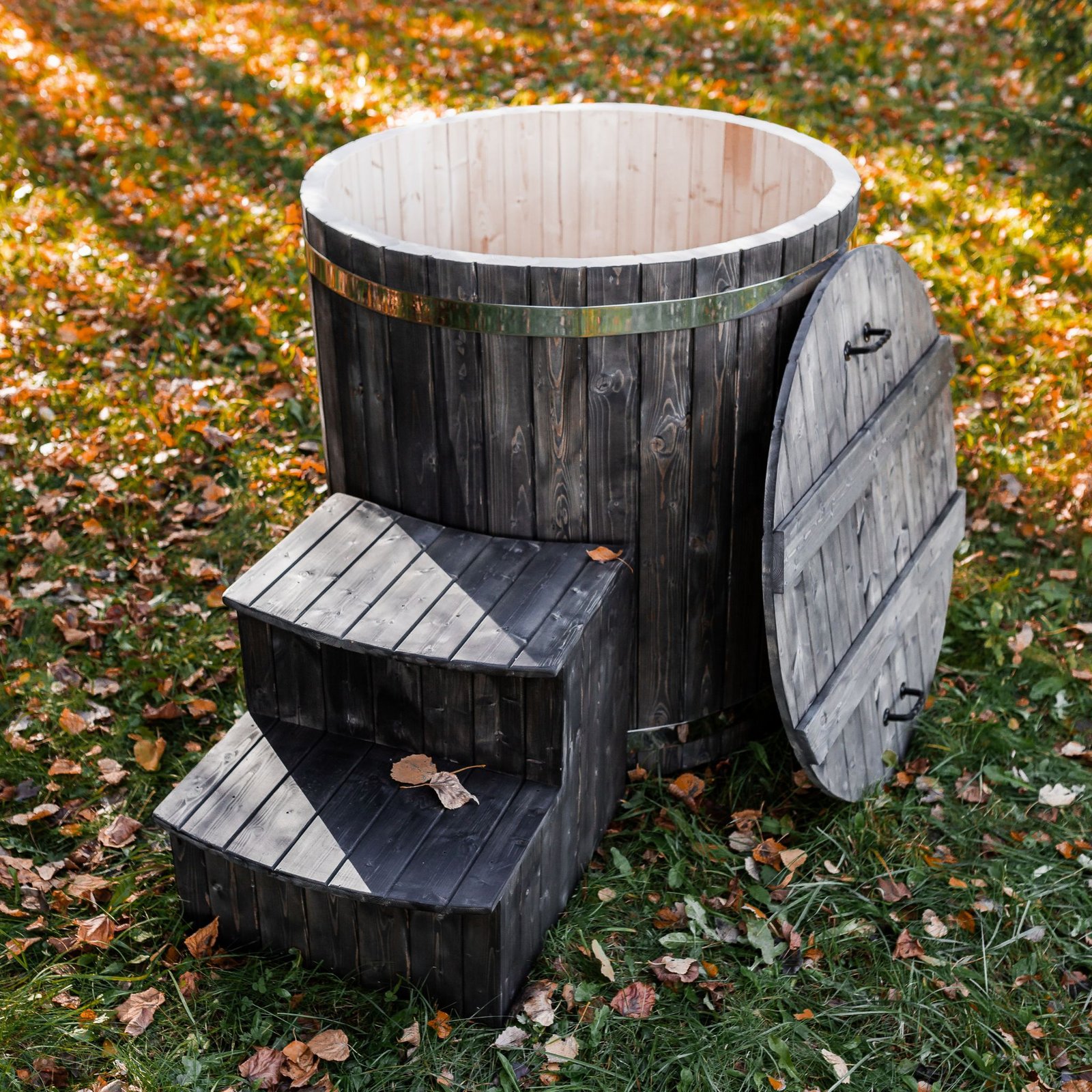 Single-person cold water tub - Spruce wood - 7