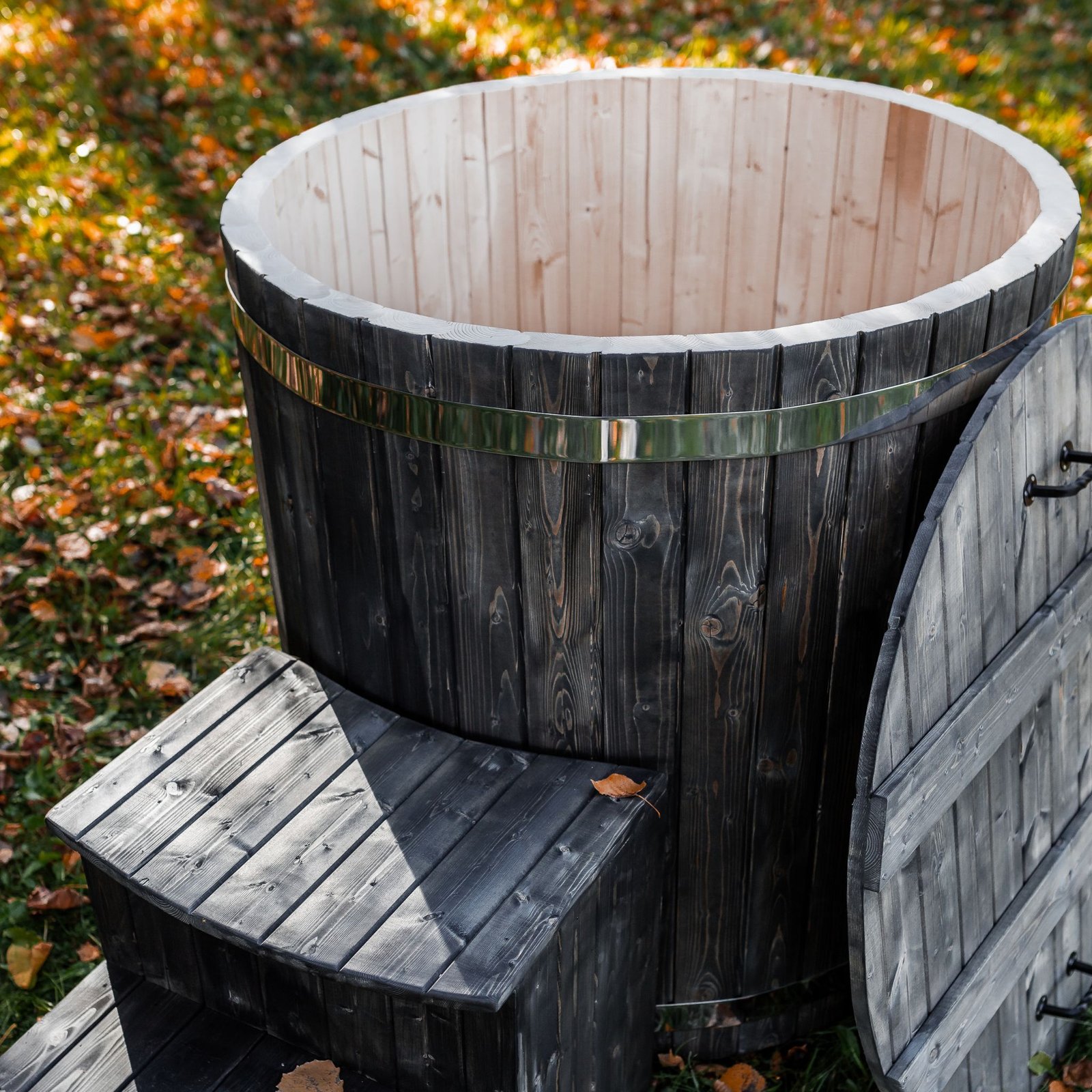 Single-person cold water tub - Spruce wood - 8